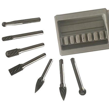 Atd Tools ATD 8-Piece 1/4-inch Double Cut Carbide Burr Set 8160